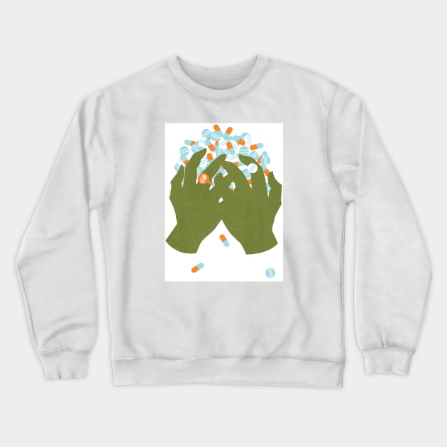 Independent_drug patents and profits Crewneck Sweatshirt by Neil Webb | Illustrator